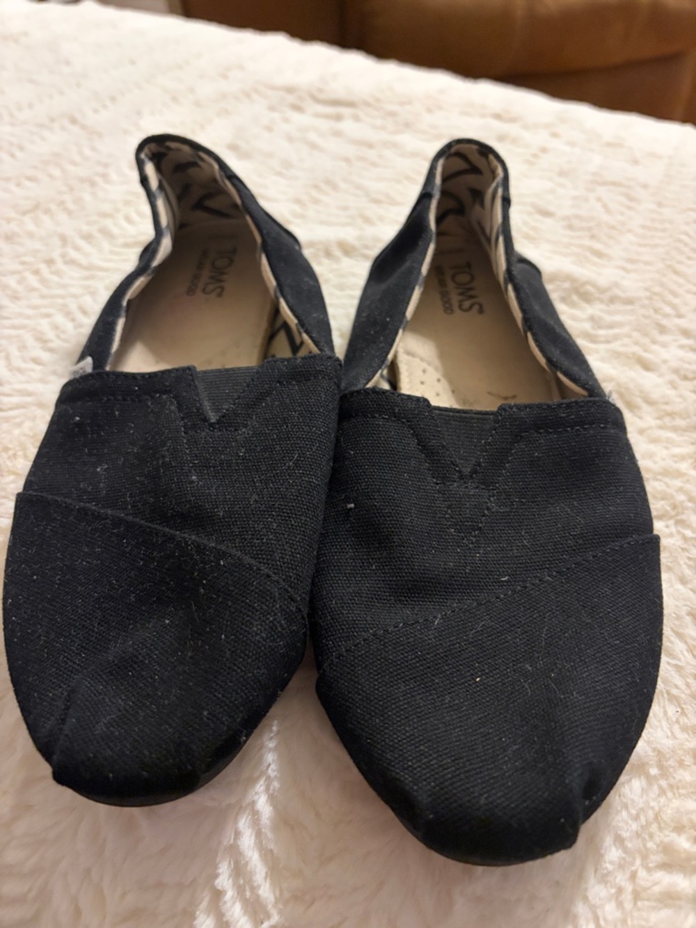 Toms Black Canvas Women's Flats
